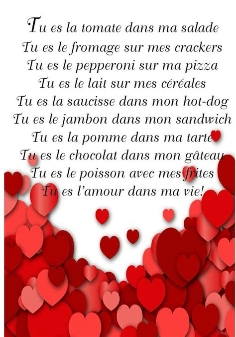 Poème De La Saint Valentin Valentines Poems French Poems Valentine