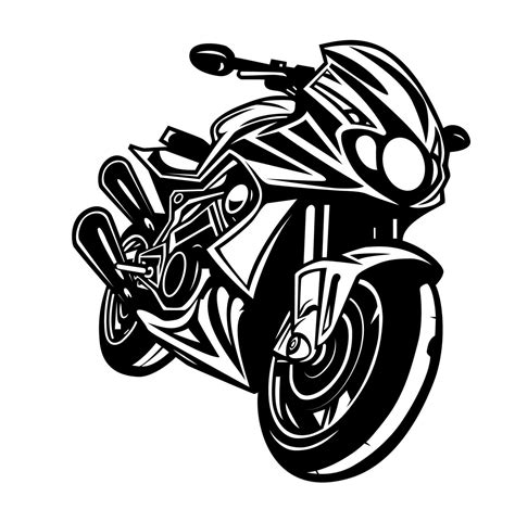 Black Motorcycle Silhouette Vector Illustration 23415072 Vector Art At