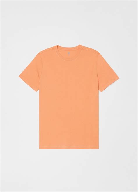 Ovs 100 Supima Cotton T Shirt Light Orange Mens T Shirts Lacolinapadel
