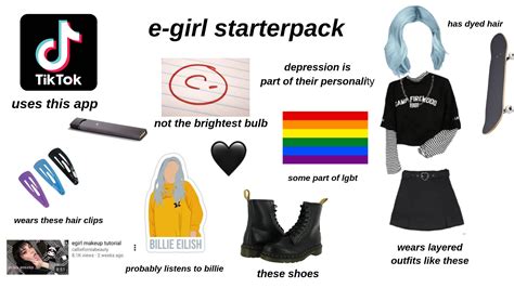 E Girl Starterpack Rstarterpacks Starter Packs E Girl Style E