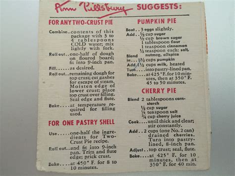Pie Crusts Pillsbury From A Large Pile A Friend Shared From An Estate
