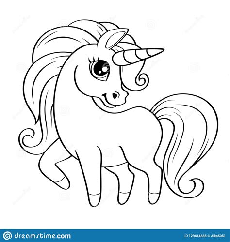 Se una o più immagini violano i tuoi diritti, per favore contatta il nostro staff via email e queste verranno rimosse nel. Piccolo Unicorno Sveglio Illustrazione In Bianco E Nero Di Vettore Per Il Libro Da Colorare ...