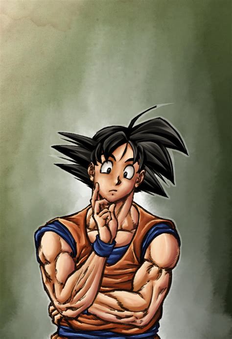 Goku Pensativo By Eijinet On Deviantart