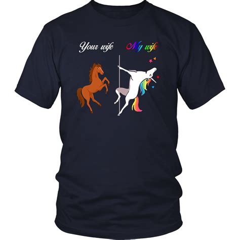 Pin on Your Wife My Wife Unicorn T-Shirt