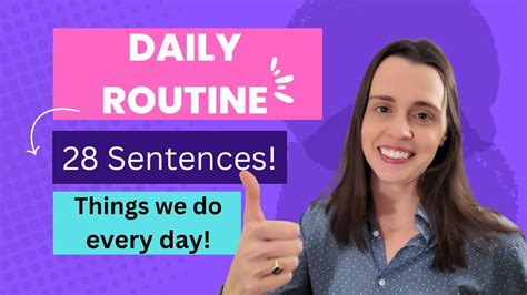 daily routines in english 28 sentences things we do every day youtube