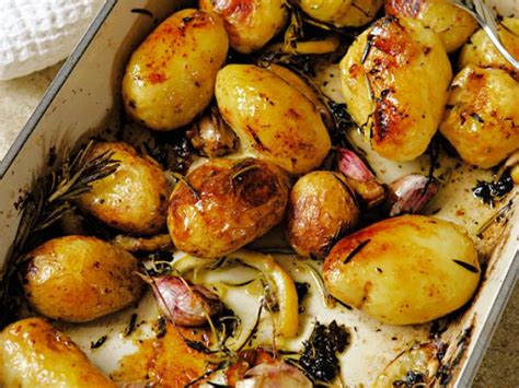Roast Potatoes With Lemon Rosemary And Thyme Recipes Cooking