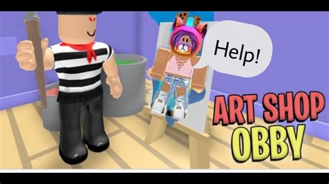 Escape The Art Shop Obby Youtube