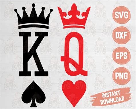 Playing Cards Svg Ace King And Queen Svg Cards Cricut Svg Baby