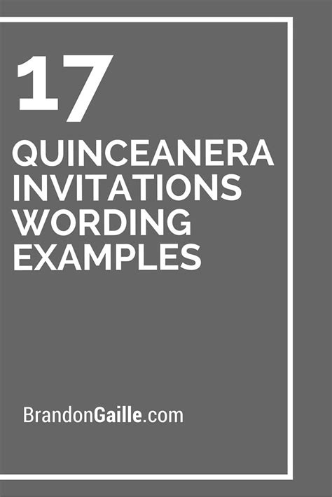 17 Quinceanera Invitations Wording Examples Quinceanera Invitation Wording Wedding Invitation