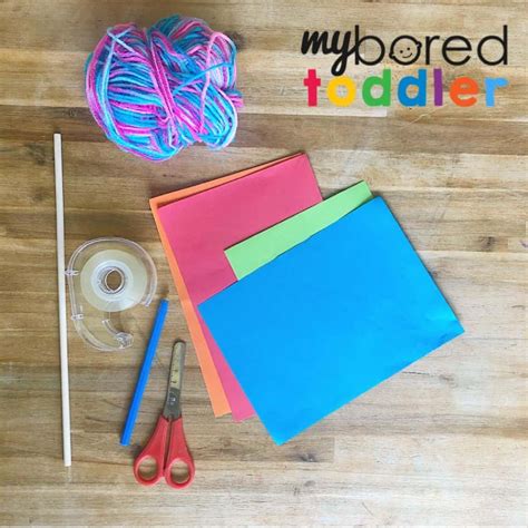 Diy Shapes Mobile My Bored Toddler Shapes And Colors Fun