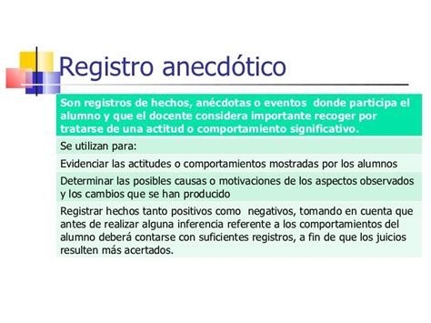 We did not find results for: Registro anécdotico | Registros anecdóticos, Materiales ...