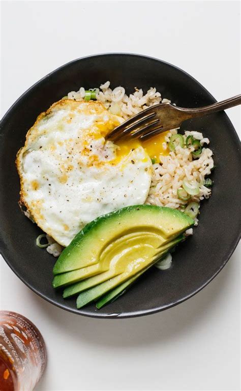 Rice Bowl With Fried Egg And Avocado Recipe Healthy Recipes