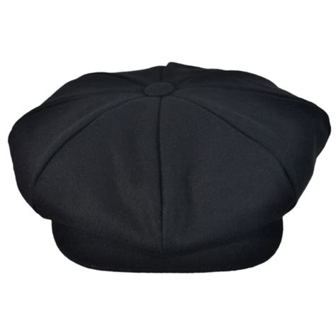 Jaxon Hats Wool Blend Solid Big Apple Cap Newsboy Caps