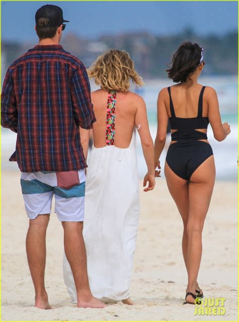 Nina Dobrev Wears A Swimsuit With Zippers In Mexico Photo 4017426