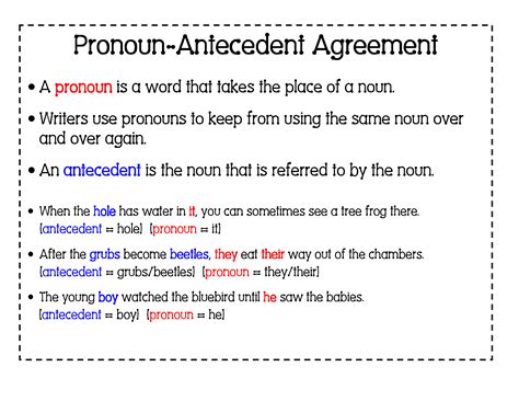 Pronoun Antecedent Agreement Printable Worksheets