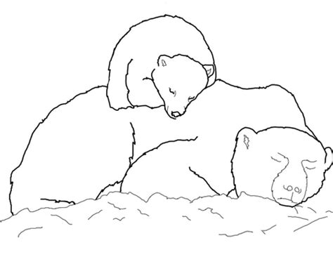 Bear sleeping nature dunes cute michigan sleep lakemichigan sand. Polar Bear Cub Sleeping on Mother's Back coloring page ...