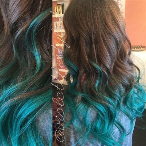 18 Shades Of Hair Colorful Hair Show ♀ Teal Hair Highlights Teal