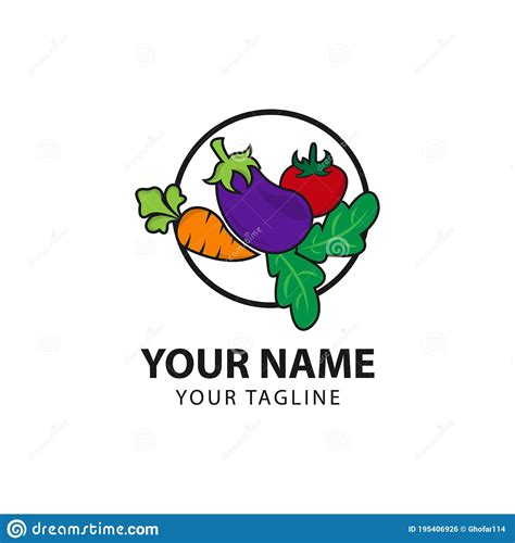 Vegetable Logo Design Fresh Vegetable Logo Healthy Food Shop Circle