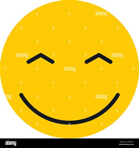 Happy Abstract Yellow Smile Smiley Stock Vector Images Alamy