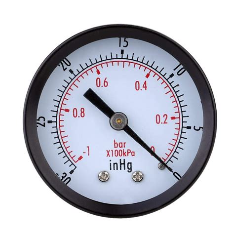 Buy Mini Metal Dial Air Gauge 0 30inhg 0 1 Bar Meter Pressure Double