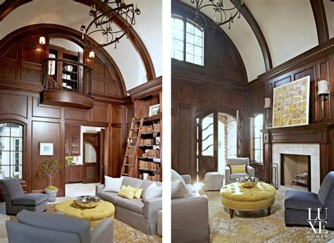 Library For English Manor Residence Luxe Homes Design Build