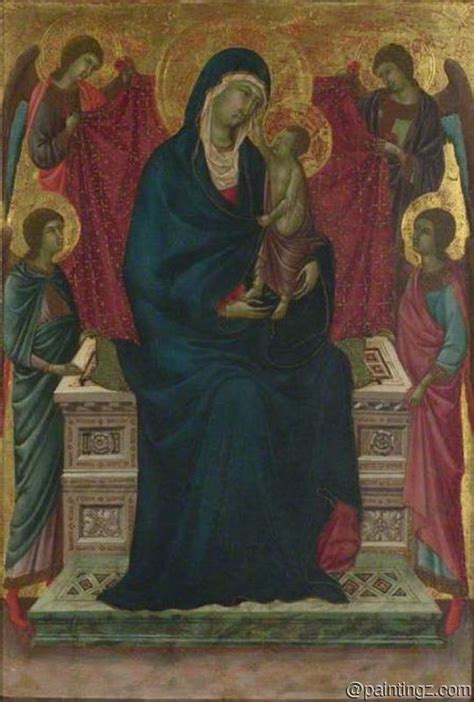 The Virgin And Child With Four Angels By Ugolino Di Nerio Reproduction