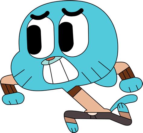 Download Gumball Running By Gumball Watterson Running Full Size Png
