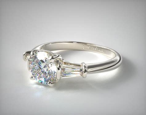 Tapered baguette diamond engagement ring. Tapered Baguette Diamond Engagement Ring | Platinum | 17150P