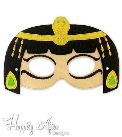 Cleopatra Mask Embroidery Design Cleopatra Mask Machine Etsy Ith