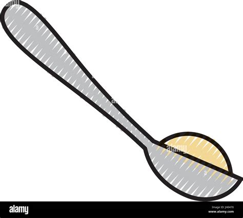 Spoon With Sugar Powder Stock Vector Image And Art Alamy