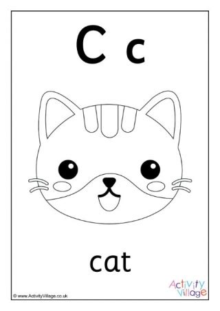 Letter C Colouring Pages