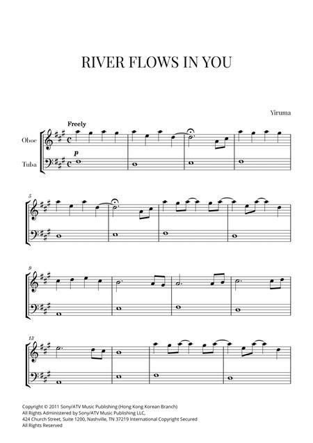 River Flows In You For Oboe And Tuba By Yiruma Digital Sheet Music My