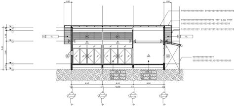 Front Sectional Elevation Of A House Cadbull