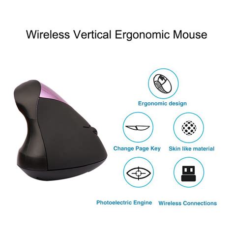 Wireless Vertical Mouse Rechargeable Ergonomic Gaming Mice 24g