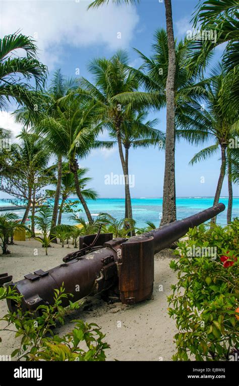 World War Ll Cannon On Managaha Island Northern Mariana Islands