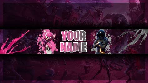 Free New Fortnite Banner Template Youtube Banner Photoshop 免费在线