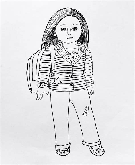 American Girl Coloring Pages To Print At Getdrawings Free Download