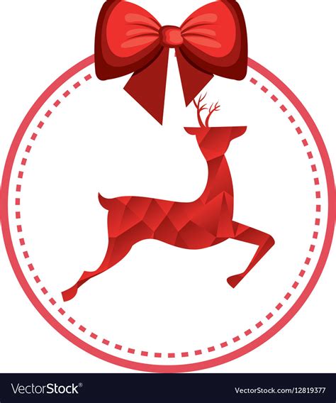 Happy Merry Christmas Reindeer Card Royalty Free Vector
