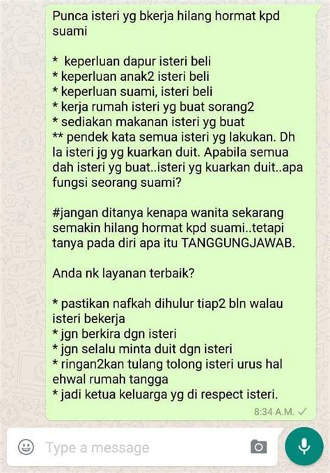 Dari segi nafkah suami kepada isteri yang perlu disediakan adalah 5 nafkah ini. Hukum Suami Tidak Memberi Nafkah Kepada Istri Yang Bekerja