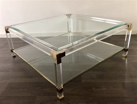 48 Large Glass Square Coffee Table Coffee Table Mirrored Glass Square