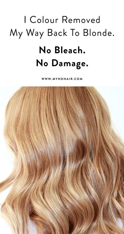 What can you do to repair expert's answers for readers questions. I Colour Removed My Way Back To Blonde. No Bleach. No ...
