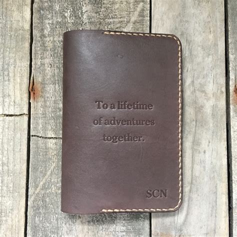 Personalized Leather Notebook Cover The Banksia By Nivisto