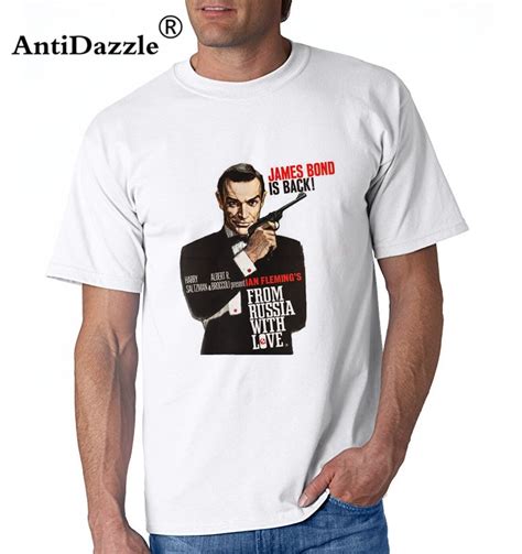 Antidazzle New Brand Clothing Quality Movie Film James Bond 007 T