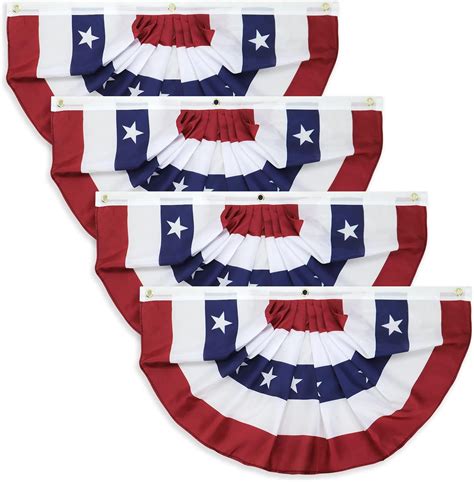 American Pleated Fan Flag3 X 6 Ft Usa Patriotic Flag