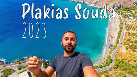 Plakias Kreta Souda Beach Walking Tour K Drone Shots Greece