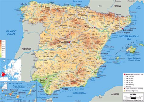 Mapa De Espana Con Ciudades World Map