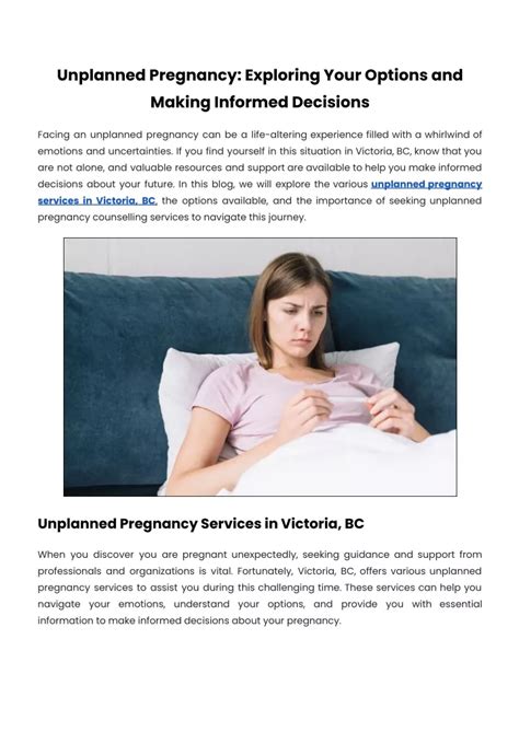 Ppt Unplanned Pregnancy Exploring Your Options And Making Informed