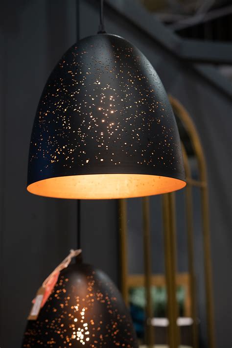 Pendant chandelier modern chandelier pendant lighting pool table lighting island lighting acrylic panels island pendants discount lighting gold glass. Black And Gold Pendant Light With Pitted Effect | Gold ...