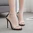 Black Diamantes Evening Gown High Heels Stiletto Sandals Shoes