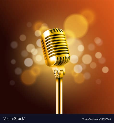 Shining Microphone Standup Comedy Show Concept Vector Image